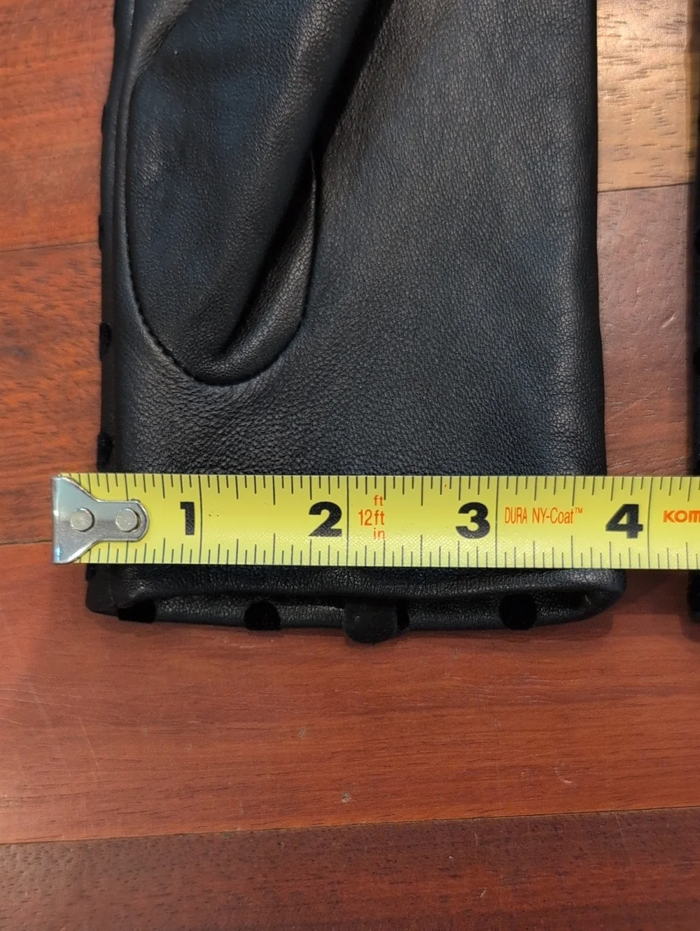 Lambs Leather Vintage Merona Polkadot Black Gloves